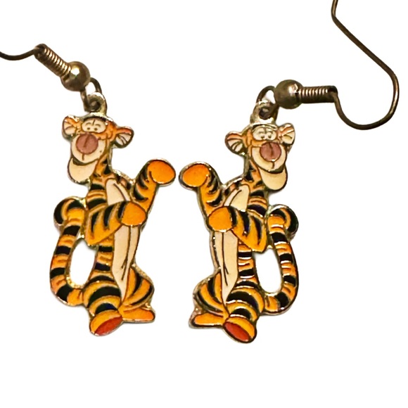 Vintage Signed Disney Tigger Earrings - Picture 1 of 5